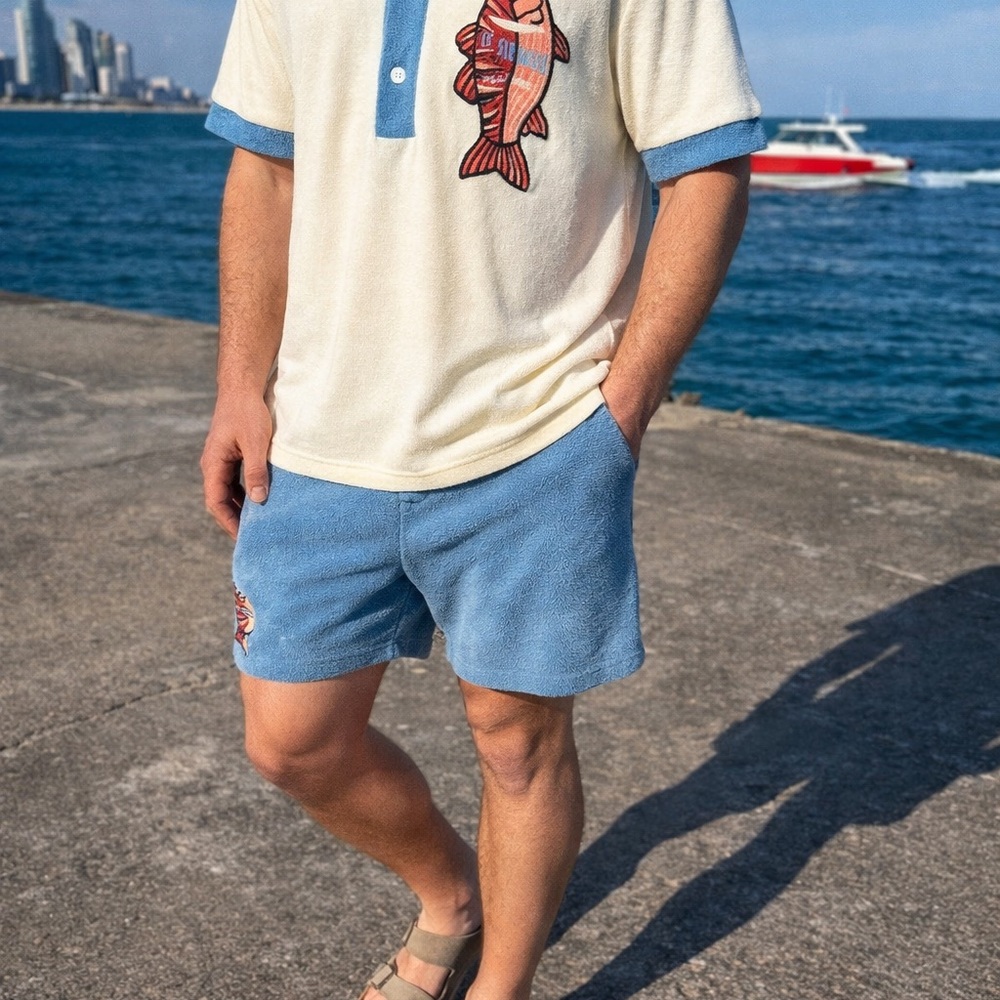 Tombolo x Le Sirenuse  organic cotton terrycloth set